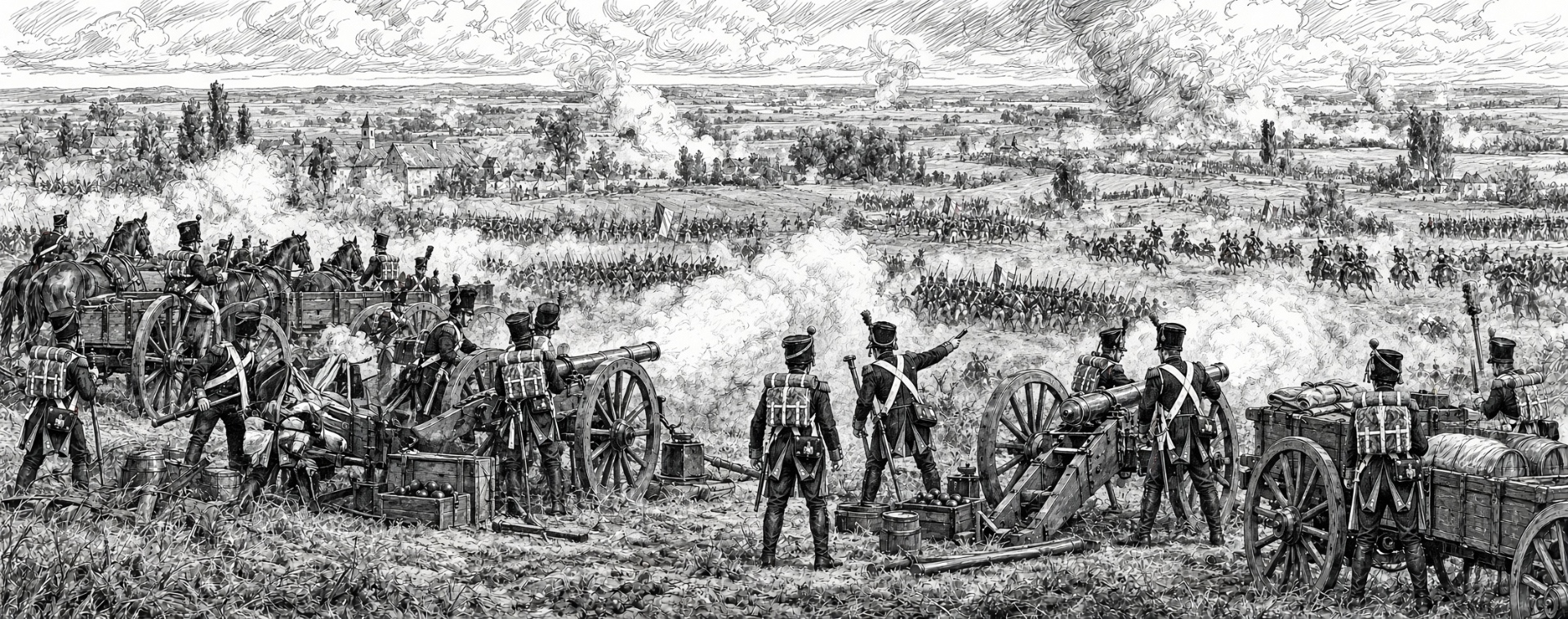 French battery artwork from the Game Manual and Rules
