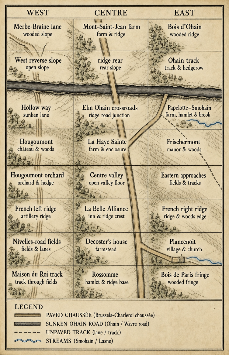 Staff map used in the Quick Start Guide
